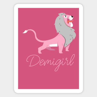 Demigirl Lion Sticker